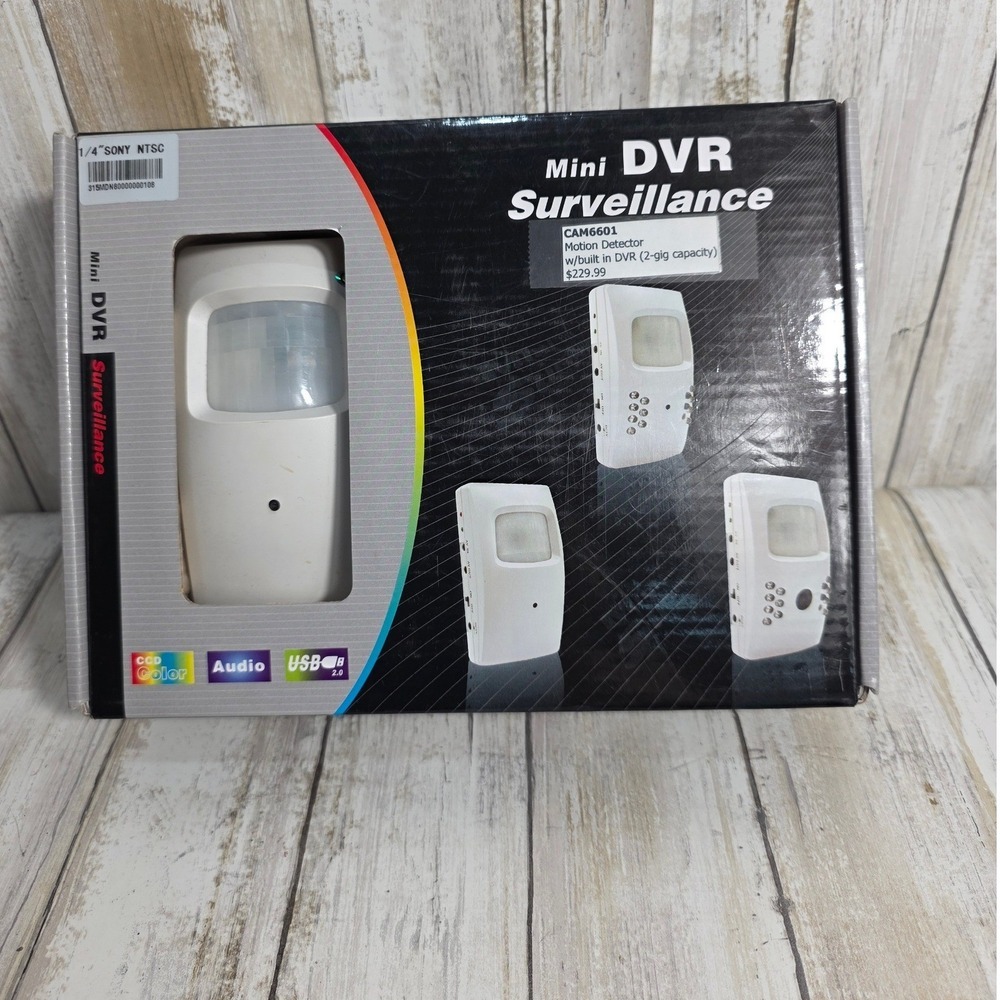 Sony NTSC Mini DVR Surveillance Motion Detector Camera 2GB CAM6601 White
